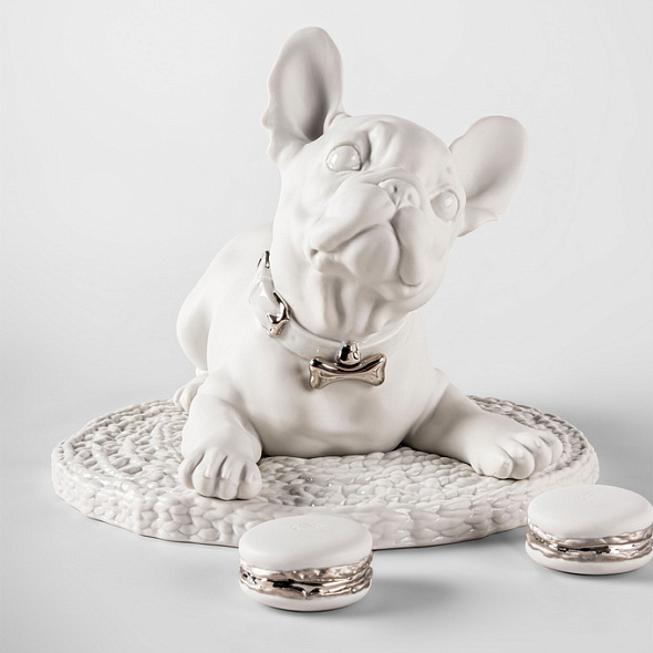 Статуэтка "Французский бульдог. Re-Deco серебро" 24х29х35 см