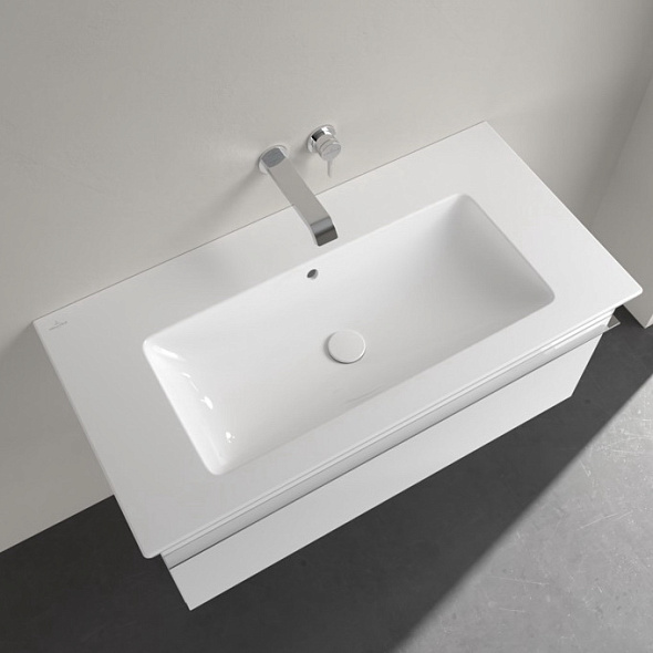 Раковина подвесная Villeroy & Boch Venticello 100х50, CeramicPlus, 4104AJR1ч