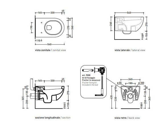 Унитаз подвесной Flaminia APP 54х36 AP118S,  с сиденьем, белый