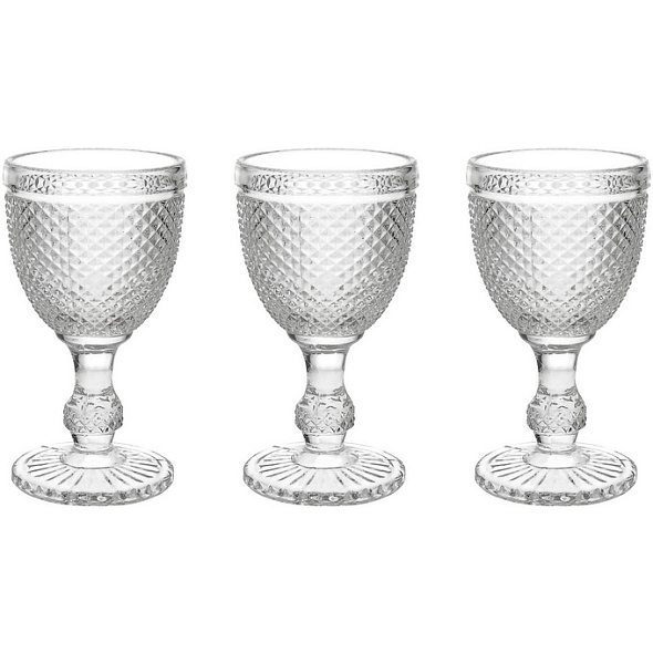 Набор бокалов Glass Diamante 280 мл, 3 шт