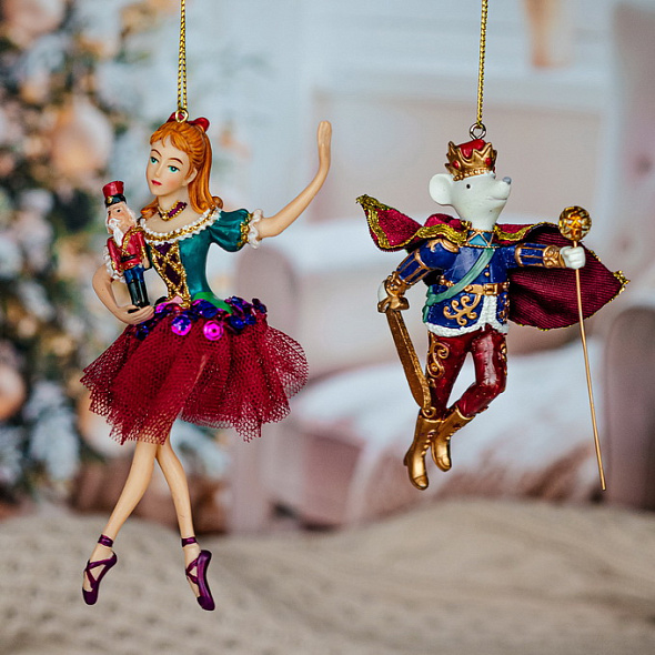 Новогодняя игрушка "Мышиный король" 11 см