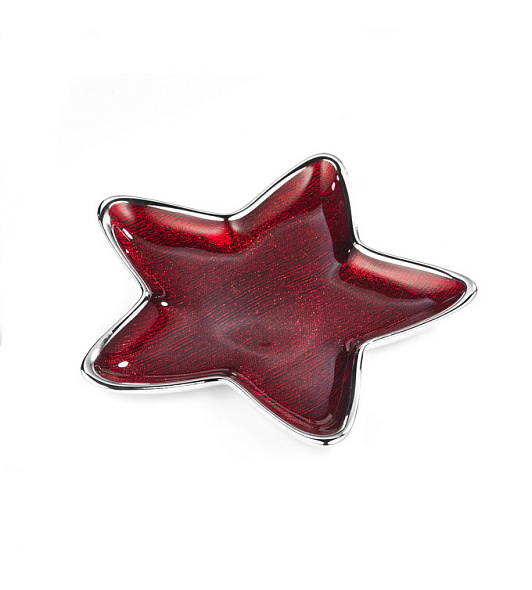 Блюдце "Звезда" Dogale Stelle Alya Rosso 23 см