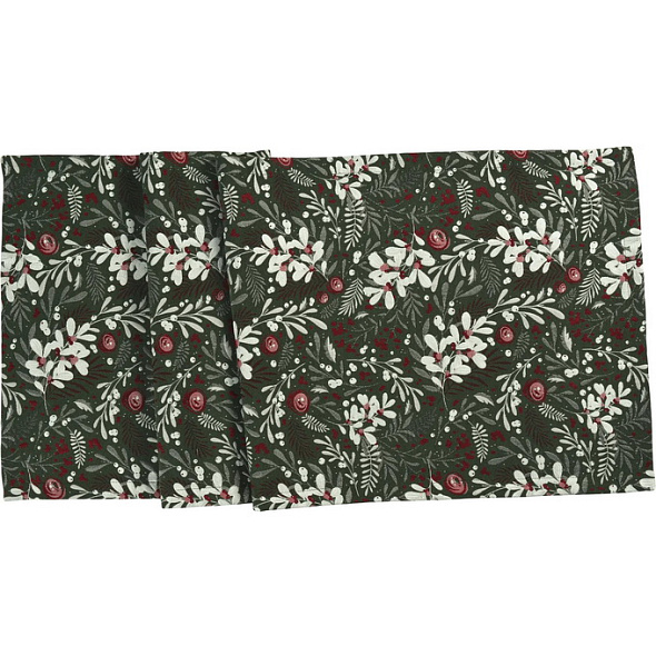 Скатерть-дорожка Xmas Bloom 40х100 см, цвет зеленый