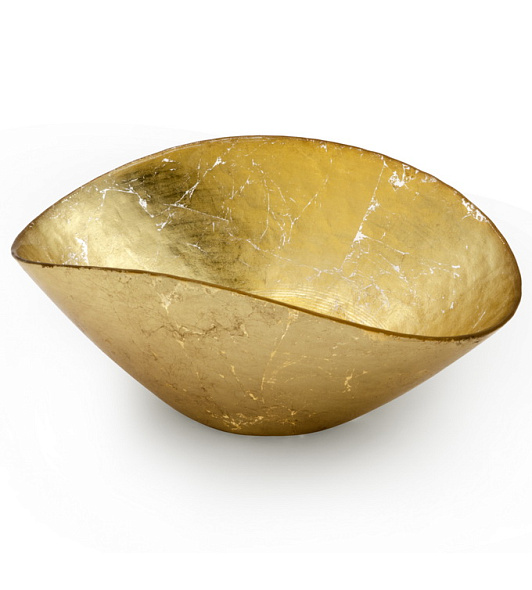 Чаша овальная Gold Leaf 25х16 см
