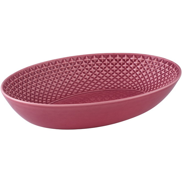 Блюдо овальное глубокое Bicos Pink 28х19,7 см