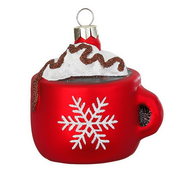 Елочная игрушка "Кружка горячего шоколада" 5,5 см