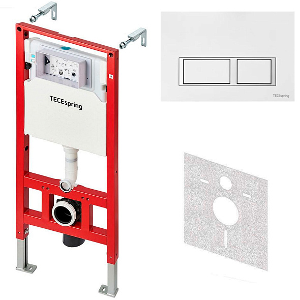 Комплект инсталляции TECEspring + кнопка белая, 4в1, S955203
