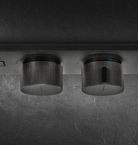 Внешняя часть Gessi HI-FI 63018.149 термостатического смесителя, брашированный никель Finox