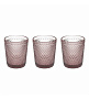 Набор стаканов Glass Diamante 300 мл, 3 шт, розовый