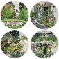 Набор тарелок салатных Paris a giverny 22 см, 4 шт