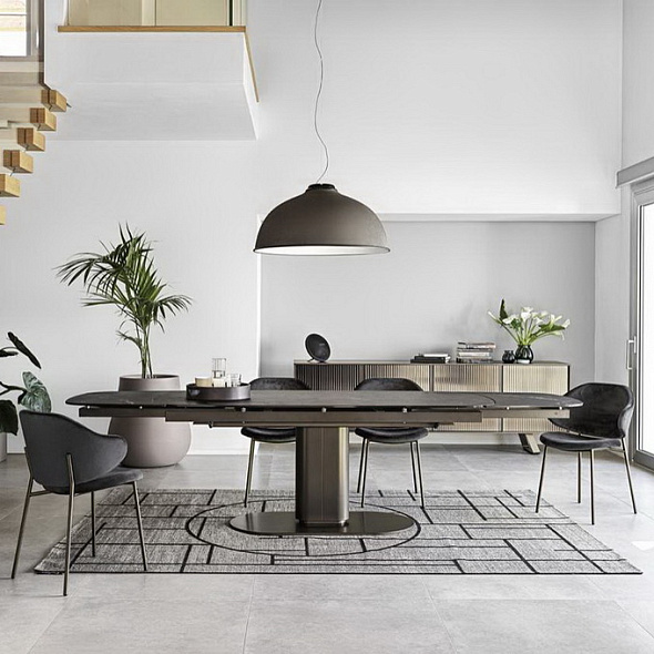 Стол Calligaris Cameo 200(296)х100, Calacatta Black Marble