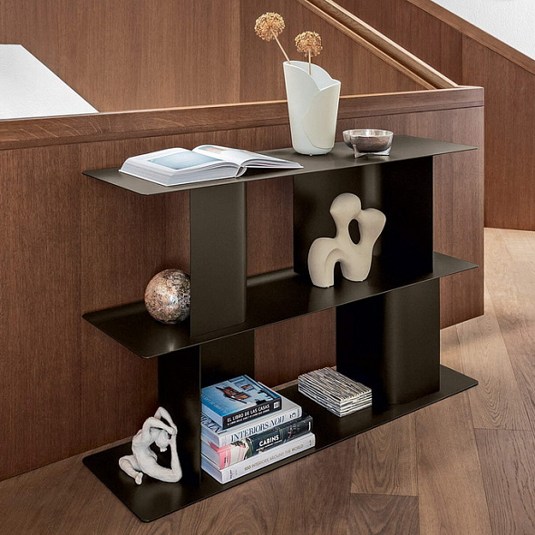 Стеллаж книжный Calligaris Carv, 130х85, Matt Bronze