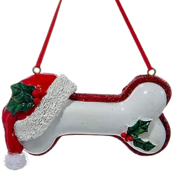 Игрушка на елку "Косточка с шапкой" 9 см