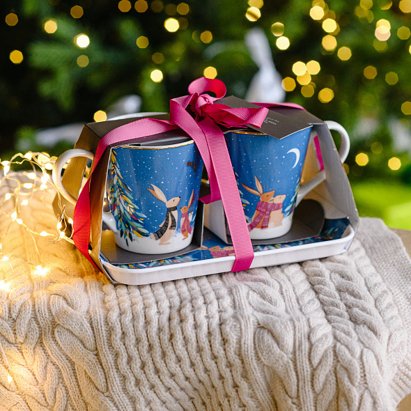 Набор кружек Woodland Tales 180 мл на подносе, 3 предмета