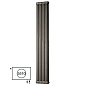 Радиатор Zehnder Charleston 2180-8, 179х39, 1/2, 5510 (3370), Technoline