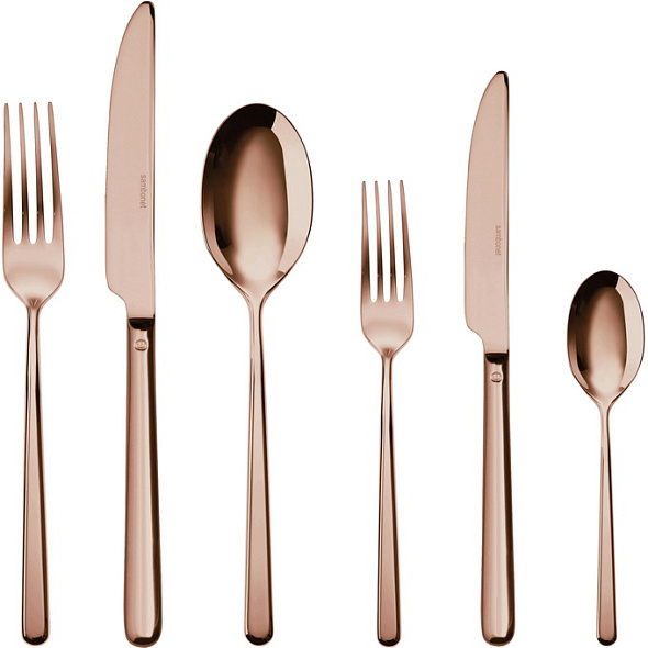 Набор столовых приборов Linear Copper, 36 предметов