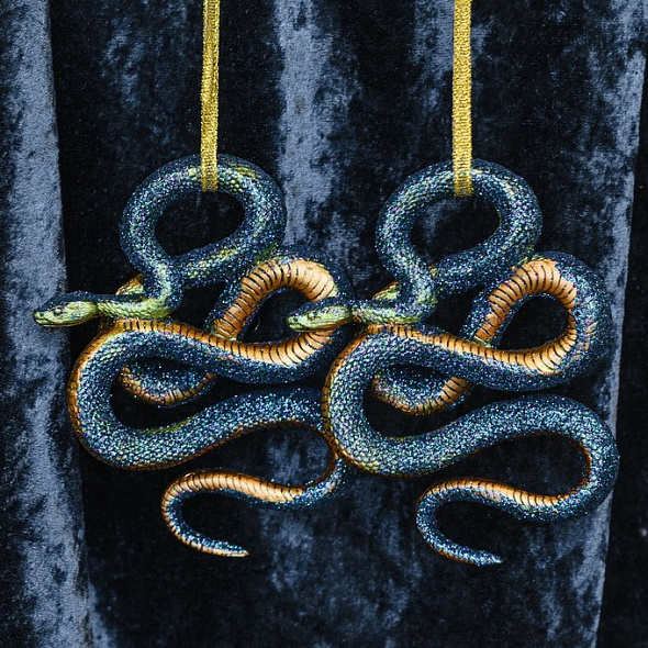 Новогодняя игрушка "Змея" 11,5 см