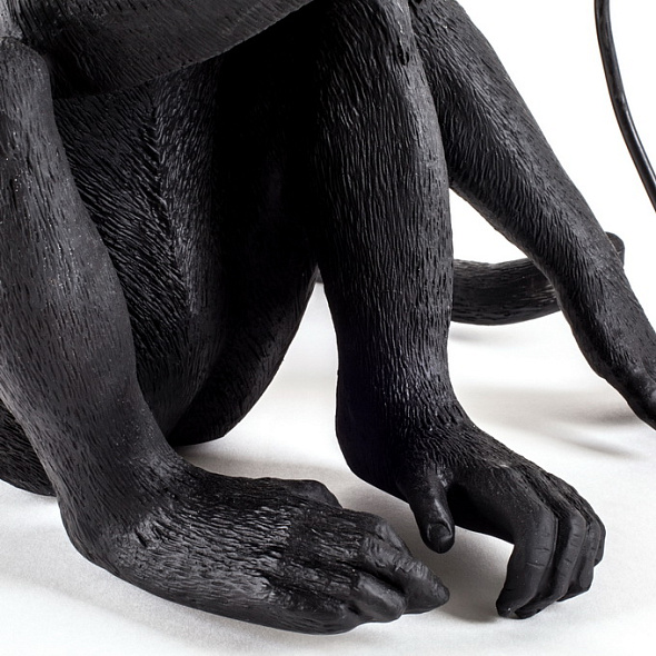 Лампа настольная Monkey Lamp Sitting  Outdoor 32 см, черная