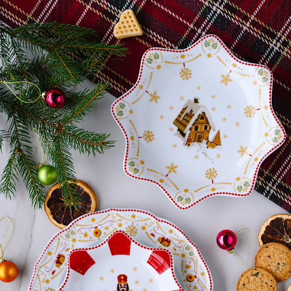 Блюдо-звезда Christmas Love 25 см