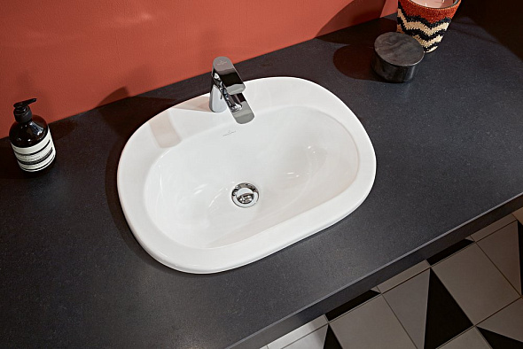 Раковина встраиваемая Villeroy & Boch O.Novo 56х40, CeramicPlus, 416156R1, белая