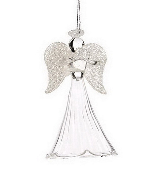 Игрушка на елку "Ангел с сердцем" 10 см