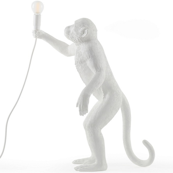 Лампа настольная Monkey Lamp Standing 54 см, белая