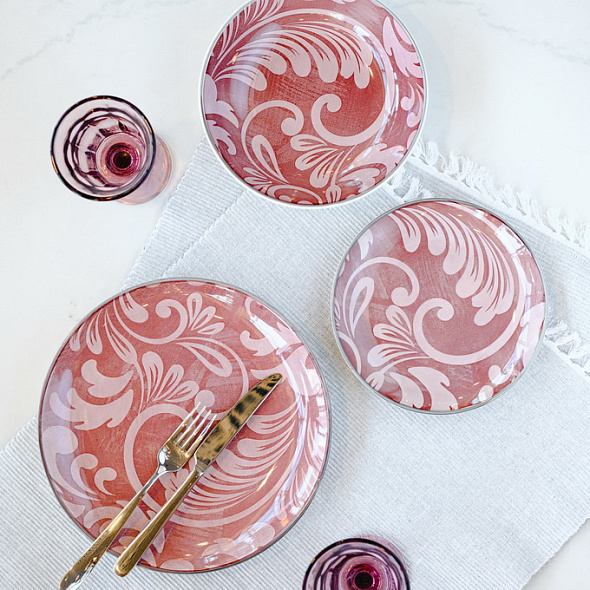 Набор посуды на 6 персон Louise One Acanto Bordeaux, 18 предметов