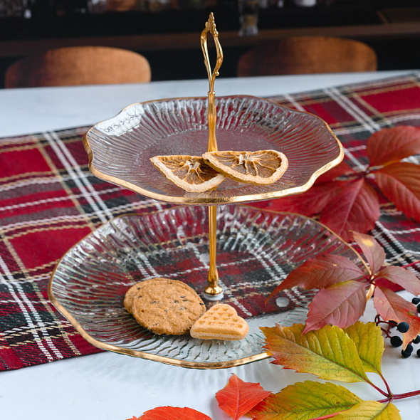 Этажерка Galassia Clear 25 см, 2 уровня