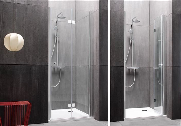 Душевая дверь Kolpa-San Terra 90, H-200 см, складная, хром, прозрачное