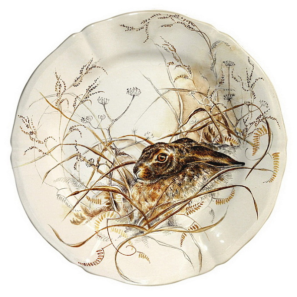 Тарелка салатная "Заяц" 23,2 см