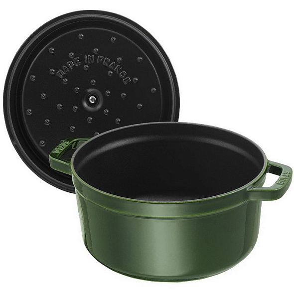 Кокот круглый La Cocotte 28 см / 6,7 л, зеленый базилик