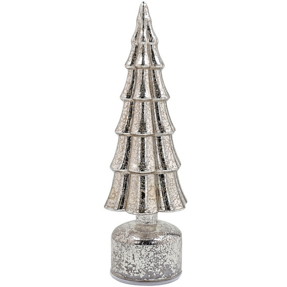 Фигурка с подсветкой "Елка" Christmas Rolling 35 см, цвет серебро