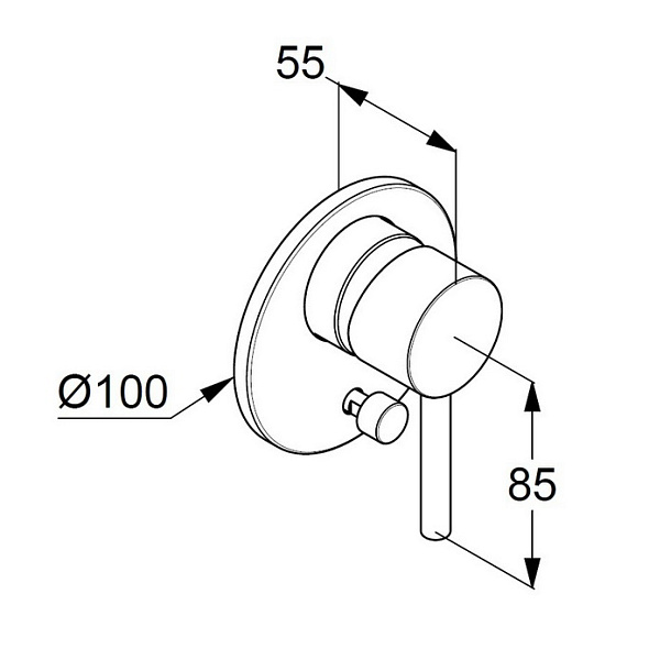 Внешняя часть Kludi Bozz 38716N576 смесителя для душа, брашированный никель