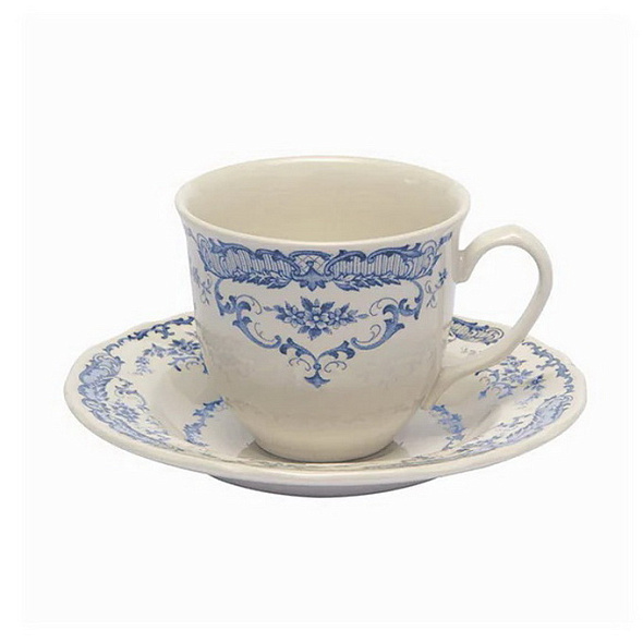 Чашка чайная/кофейная с блюдцем Rose Blue 130 мл