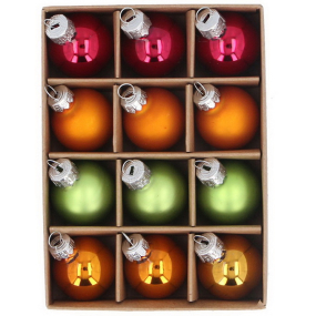 Набор елочных шаров Gisela Graham 3 см, 12 шт