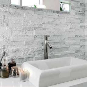 Керамогранит Rondine Tiffany 15х61, White, 11 мм