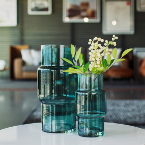 Ваза Glass Design Atmosphere 20 см, зеленая