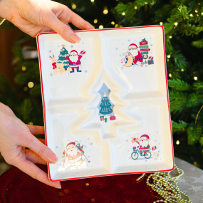 Менажница New Milk & Coffee Let It Snow 22х26 см, 5 секторов