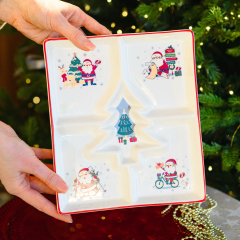 Менажница New Milk & Coffee Let It Snow 22х26 см, 5 секторов