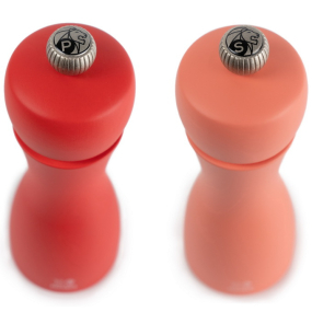 Набор мельниц для соли и перца Tahiti 15 см, 2 шт, цвет красный/оранжевый
