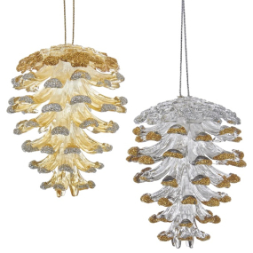 Елочная игрушка "Шишка" 7,6 см, в ассортименте