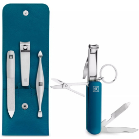 Набор маникюрный Zwilling Beauty Inox, 3 предмета и мультитул брелок, цвет бирюзовый