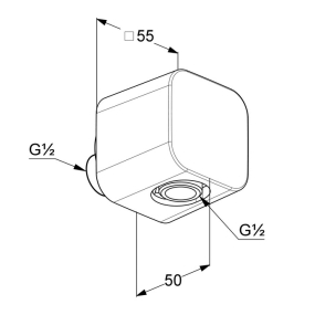 Вывод для душевого шланга Kludi A-Qa 6554005-00, хром