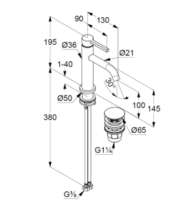 Смеситель для раковины Kludi Nova Fonte 202880515, хром