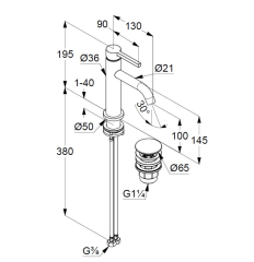 Смеситель для раковины Kludi Nova Fonte 202880515, хром