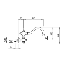 Излив для ванны Horus Anthea 06471DO, золото