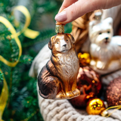 Игрушка на елку "Бернский зенненхунд (собака)" 10,5 см