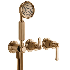 Внешняя часть Gessi Venti20 65036.726 смесителя для душа, брашированная теплая бронза PVD