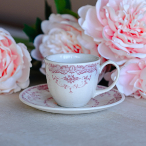 Чашка для эспрессо с блюдцем Rose Pink 60 мл
