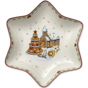 Салатник-звезда "Пряничная деревня" Winter Bakery Delight 24,5 см